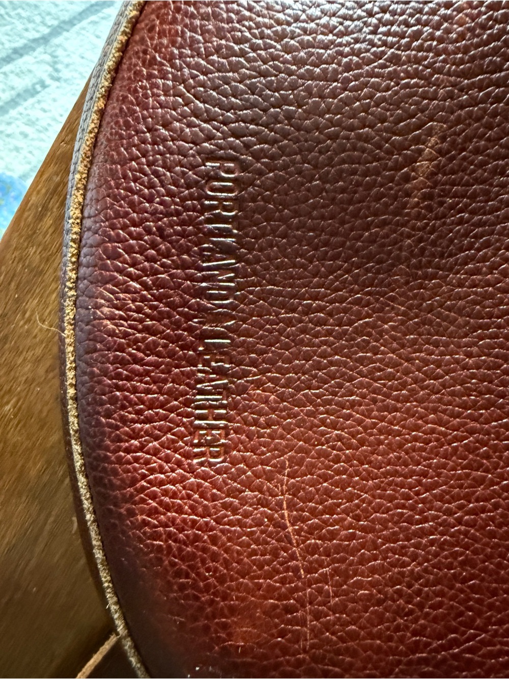 Portland Leather Chestnut Brown Pebbled Leather crossbody Bag
